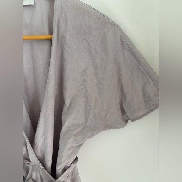 ARITZIA Babaton Wallace Wrap Dress Size S Linen Blend - Picture 7 of 10